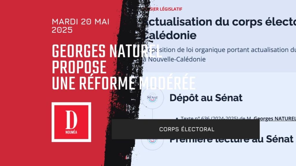 Georges Naturel propose une réforme modérée du corps électoral