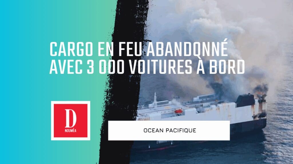 Cargo en feu abandonné avec 3 000 voitures à bord