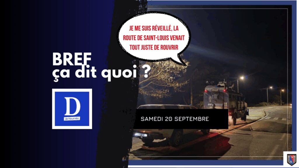 Je me suis réveillé, la route de Saint-Louis venait tout juste de rouvrir