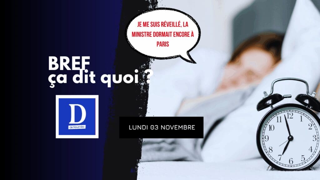 Je me suis réveillé, la ministre dormait encore à Paris